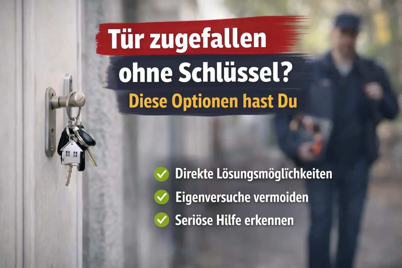 Tür zugefallen ohne Schlüssel – welche Optionen gibt es?
